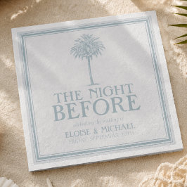 Guardanapo De Papel Jantar de Ensaios do Casamento Coastal Palm
