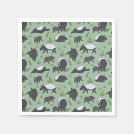 Guardanapo De Papel Janto da família Tapir em Verde