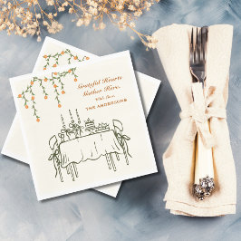 Guardanapo De Papel Janto de Ação de Graças e Ação de Amizade Elegante