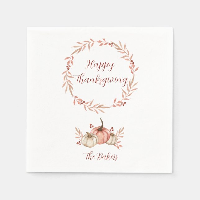 Guardanapo De Papel Janto de Ação de Graças Napkin Pumpkin Spice (Frente)