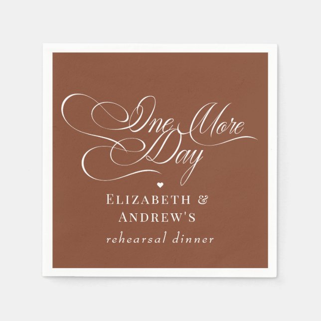 Guardanapo De Papel Janto de ensaio de casamento (Frente)