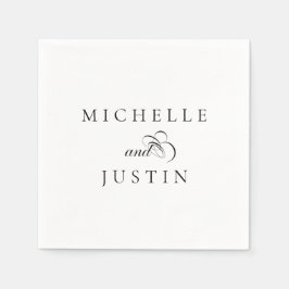 Guardanapo De Papel Janto de Ensaio de Casamento Chic Elegante