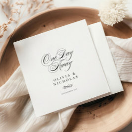 Guardanapo De Papel Janto de Ensaio de Casamento Elegante a Um Dia de