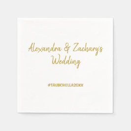 Guardanapo De Papel Janto de Ensaio de Casamento Napkins com Hashtag D