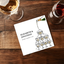 Janto de ensaio de torre de champanhe desenhada à 