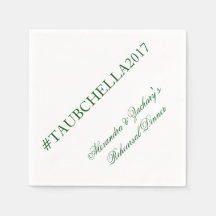 Janto de ensaio Hashtag Napkins Verde e Branco