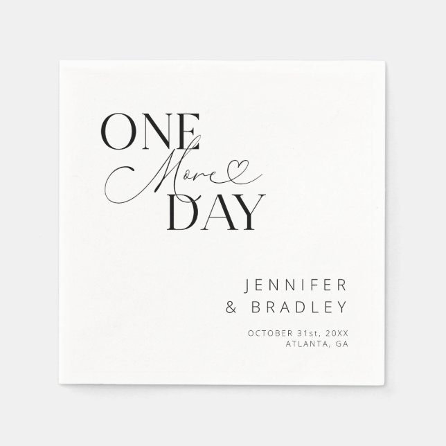 Guardanapo De Papel Janto de ensaio White One More Day (Frente)