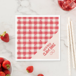 Guardanapo De Papel Janto de Marisco Casual Gingham Red & White