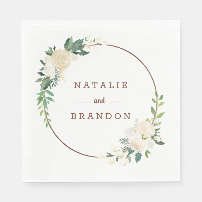 Guardanapo De Papel Janto de Monogramas do País Farmhouse, Russo Fresc (Frente)