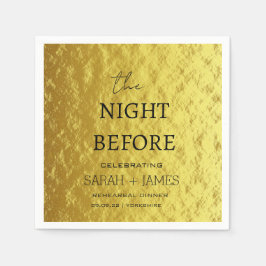 Guardanapo De Papel Janto Dourado moderno de ensaio na noite anterior