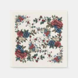 Guardanapo De Papel Jardim Americano Rosas Patriotas