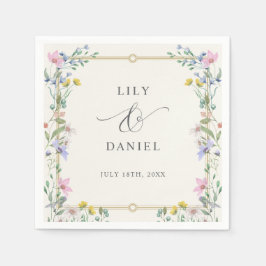 Guardanapo De Papel Jardim Campestre de Flores Silvestres Casamento Fl