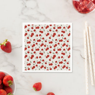 Guardanapo De Papel Jardim das Cerejas Vermelhas de Verão Doce