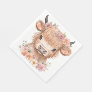 Guardanapo De Papel Jardim das Vacas Florestais de Highland Boho