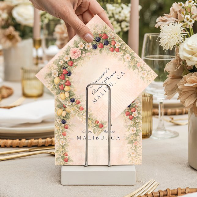 Guardanapo De Papel Jardim de Amores com Frutas Silvestres Chá de Noiv (Criador carregado)