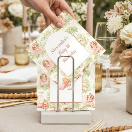 Guardanapo De Papel Jardim de Fadas Primeiro Aniversário