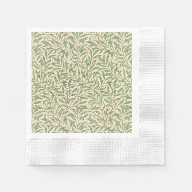 Guardanapo De Papel Jardim de Flores Clássico com Ramos de Salgueiro d (Frente)