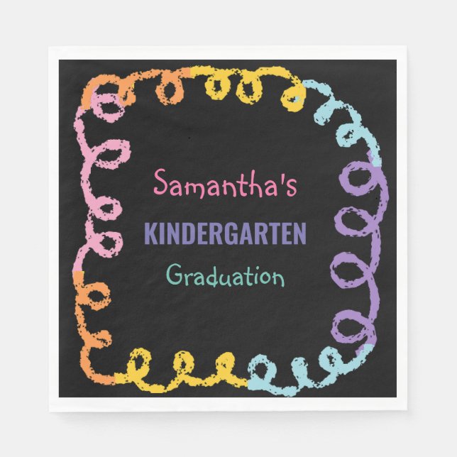 Guardanapo De Papel Jardim de Infância - Graduação Escolar Napkin (Frente)