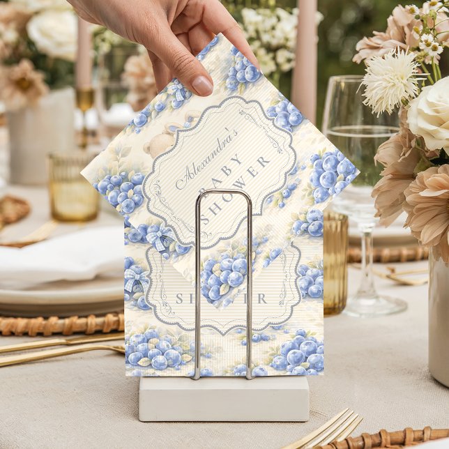 Guardanapo De Papel Jardim de Mirtilo Teddy Toile Chã de Bebê (Criador carregado)