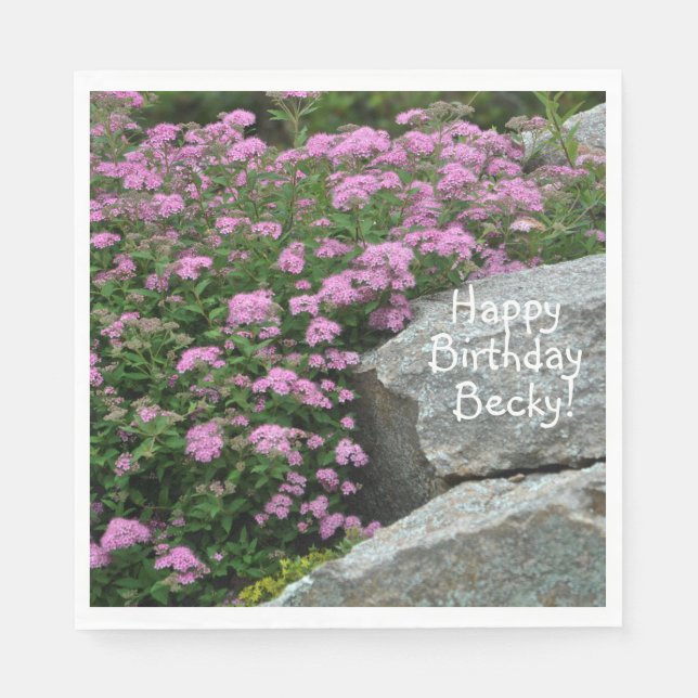 Guardanapo De Papel Jardim de Rocha Rosa (Frente)