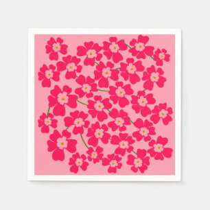 Guardanapo De Papel Jardim Flor Magenta Rosa Fantasia