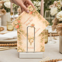 Jardim Floral de Pêssego Primeiro Aniversário 1º A