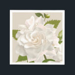Guardanapo De Papel Jardim Floral Vintage<br><div class="desc">Uma bela gardênia branca é um fundo elegante para esses guardanapos de papel,  disponíveis em vários tamanhos. Itens COMBINADOS em nossa loja.</div>