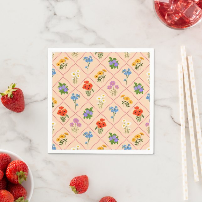 Guardanapo De Papel Jardim Harlequim de Flores Silvestres (Insitu)