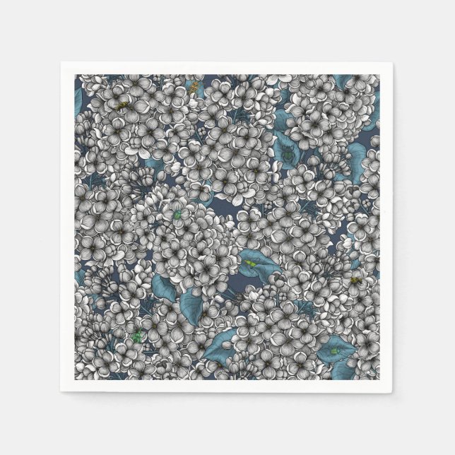 Guardanapo De Papel Jardim Lilac Branco (Frente)