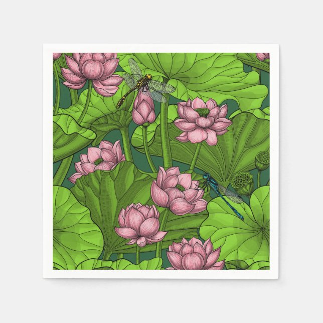 Guardanapo De Papel Jardim Lotus (Frente)