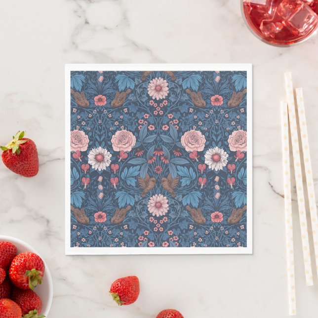 Guardanapo De Papel Jardim selvagem em azul (Insitu)