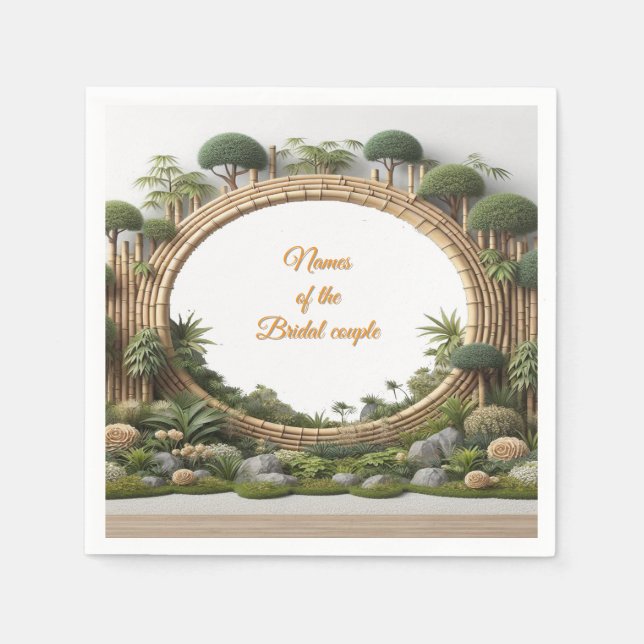 Guardanapo De Papel Jardins Ecológicos e Edifícios em Harmonia (Frente)