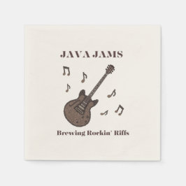 Guardanapo De Papel Java Jams-Brewing Rockin' Riffs-Café-Guitarra-
