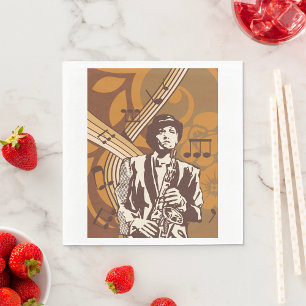 Guardanapo De Papel Jazz Musico