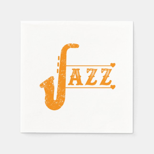 Guardanapo De Papel Jazz Saxophone Band Music Saxophonist Alto Gift (Frente)