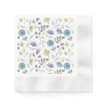 Jennifer Floral Winter Flowers Napkins