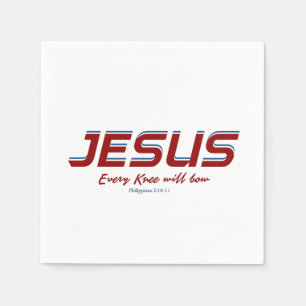Guardanapo De Papel Jesus Cada joelho vai arco Philippianos 2:10-11