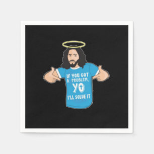 Guardanapo De Papel Jesus Camisa Cristã Engraçado Meme Eu Resolverei