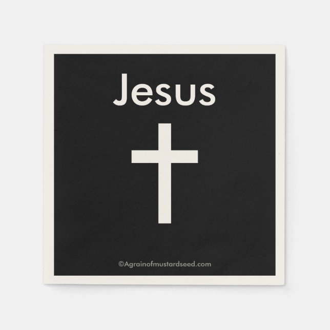 Guardanapo De Papel Jesus Christian Symbol Cross (Frente)