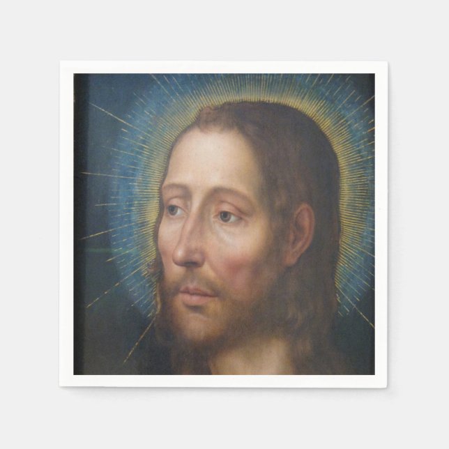 Guardanapo De Papel Jesus Cristo Com um Halo Dourado (Frente)