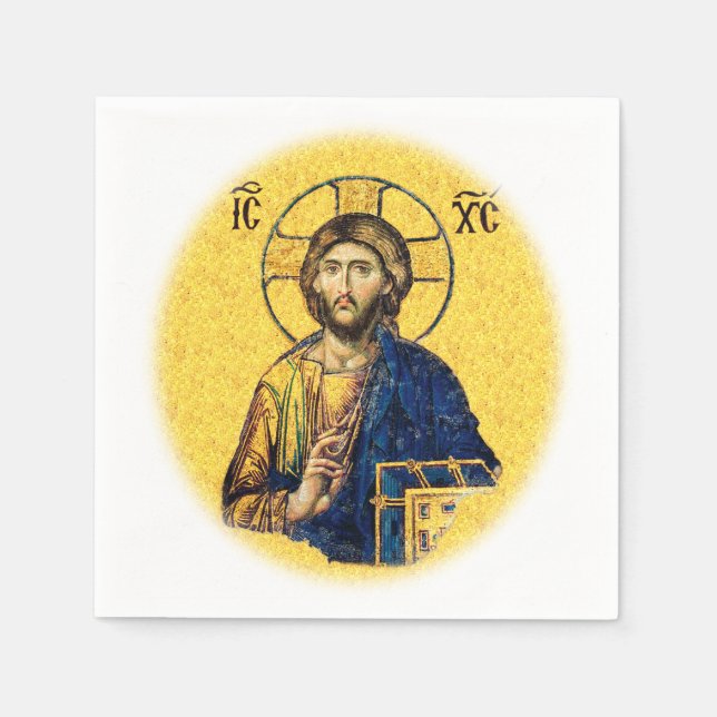 Guardanapo De Papel Jesus Cristo Pantocrator (Frente)