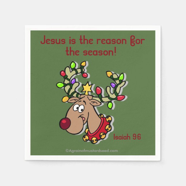 Guardanapo De Papel Jesus é a razão do Natal da temporada (Frente)