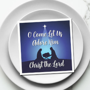 Guardanapo De Papel Jesus no Presépio Cena Religiosa de Natal