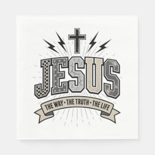 Guardanapo De Papel Jesus O Caminho A Verdade A Vida Vintage Cristão