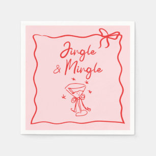 Guardanapo De Papel Jingle e Mingle Festa de Natal Desenhada à Mão