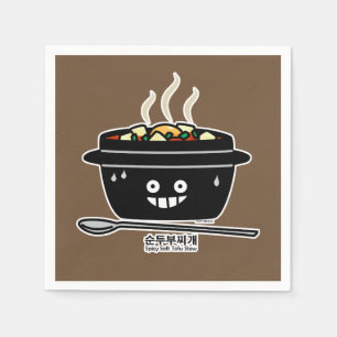 Guardanapo De Papel Jjigae macios picantes coreanos de Sundubu da sopa