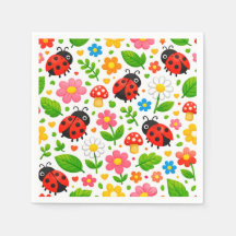 Joaninhas Fofas e Flores para Crianças Amantes da 