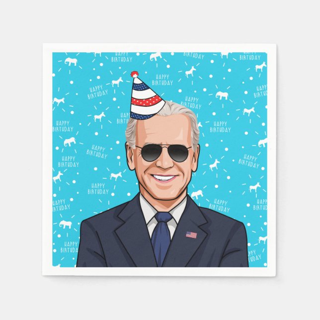 Guardanapo De Papel Joe Biden Birthday (Frente)