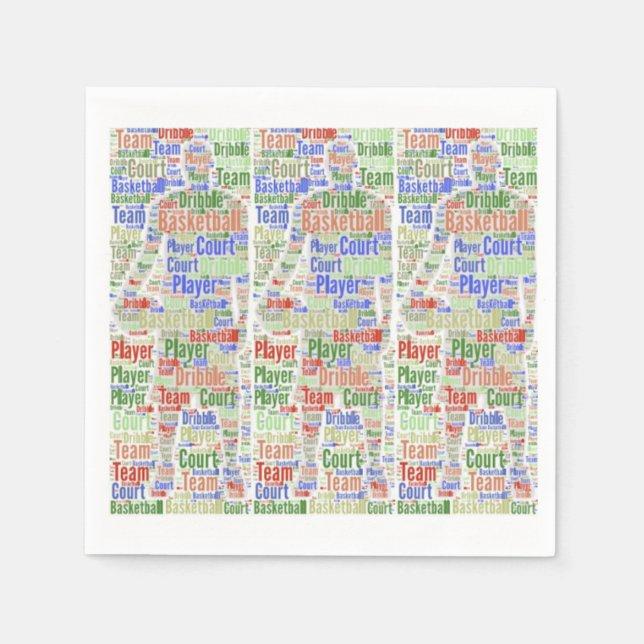 Guardanapo De Papel Jogador de Basquete de Papel Napkins (Frente)