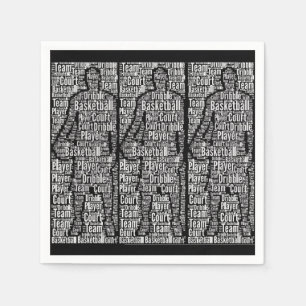Guardanapo De Papel Jogador de basquete White Paper Napkins